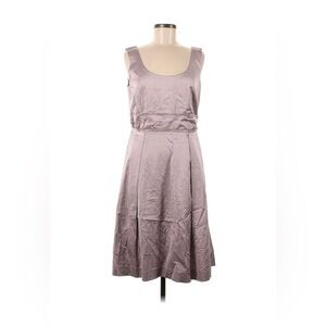 Ann Taylor Lavender Satiny A-line Dress with Pockets